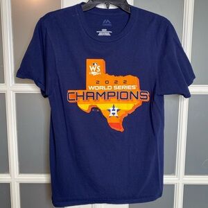 EUC Men’s Size Small, Houston Astros 2022 World Series Champions Navy T-Shirt